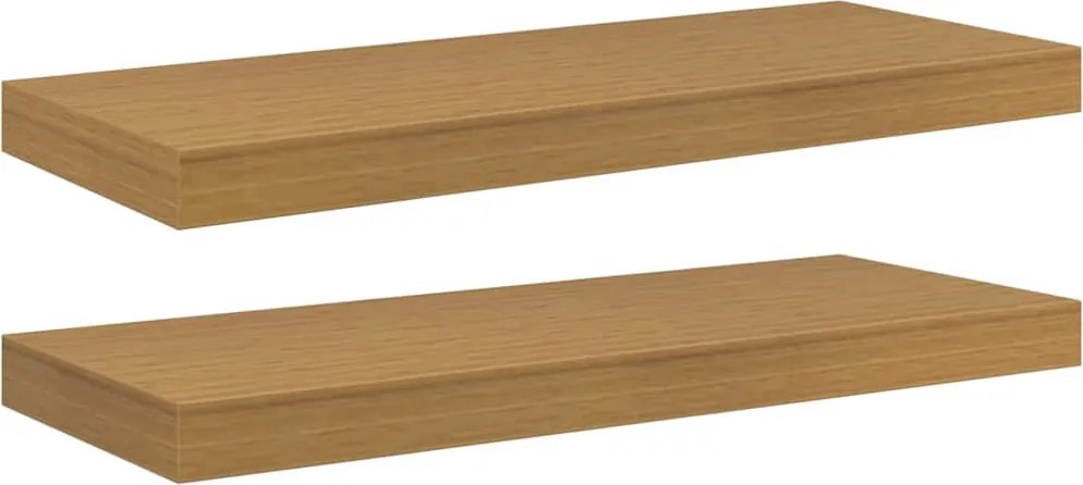 vidaXL Falpolc Falra szerelhető 2 pcs Bézs 60 x 23,5 x 4 cm Faanyag