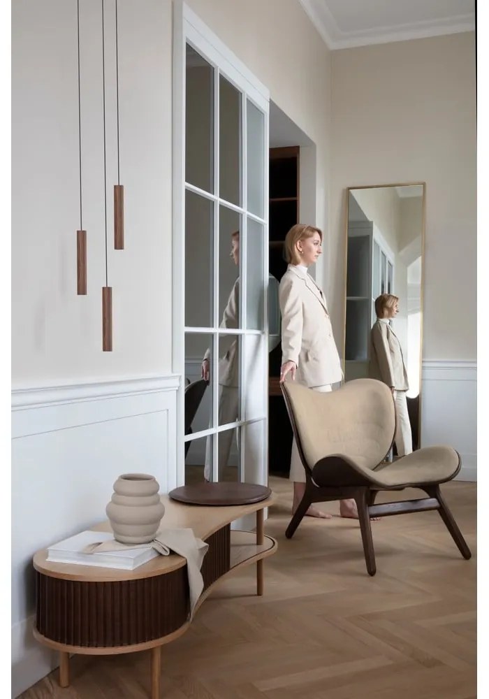 Barna-natúr színű TV-állvány tölgyfa dekorral 140x40 cm Audacious – UMAGE