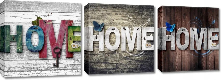 Képek Triptichonok 3x 30x30 Home Triptichon