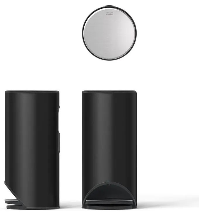 Matt fekete fém pedálos szemetes 30 l Arc – Joseph Joseph