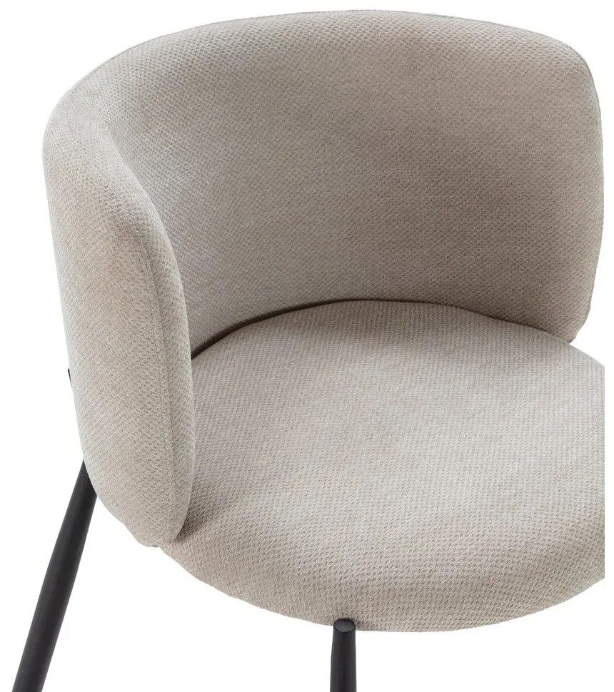 Bézs kárpitozott étkezőfotel szett 2 db-os Ginny – MOME