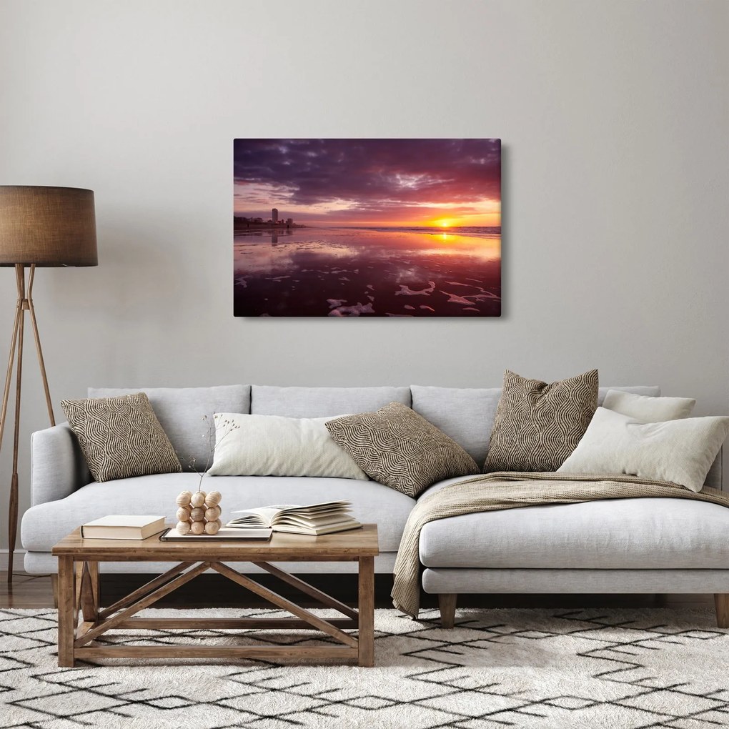 Kép - Strand naplementében (90x60 cm)
