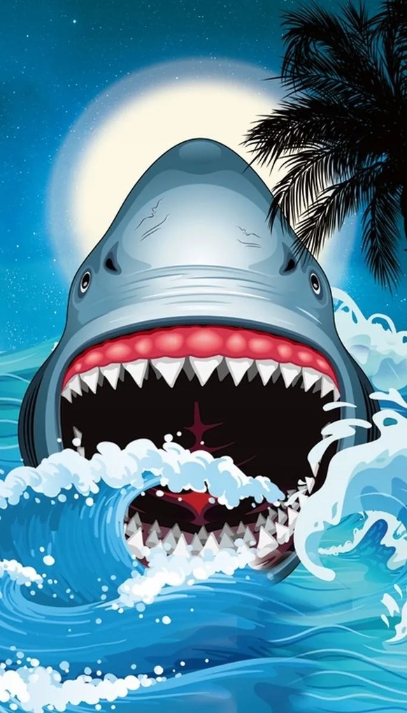 Gyorsan Száradó Vicces Cápa Törölköző Hatalmas Strand Törölköző 100x180