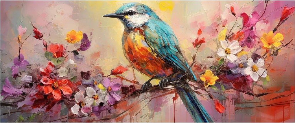 Kép - Egy madár festménye (120x50 cm)