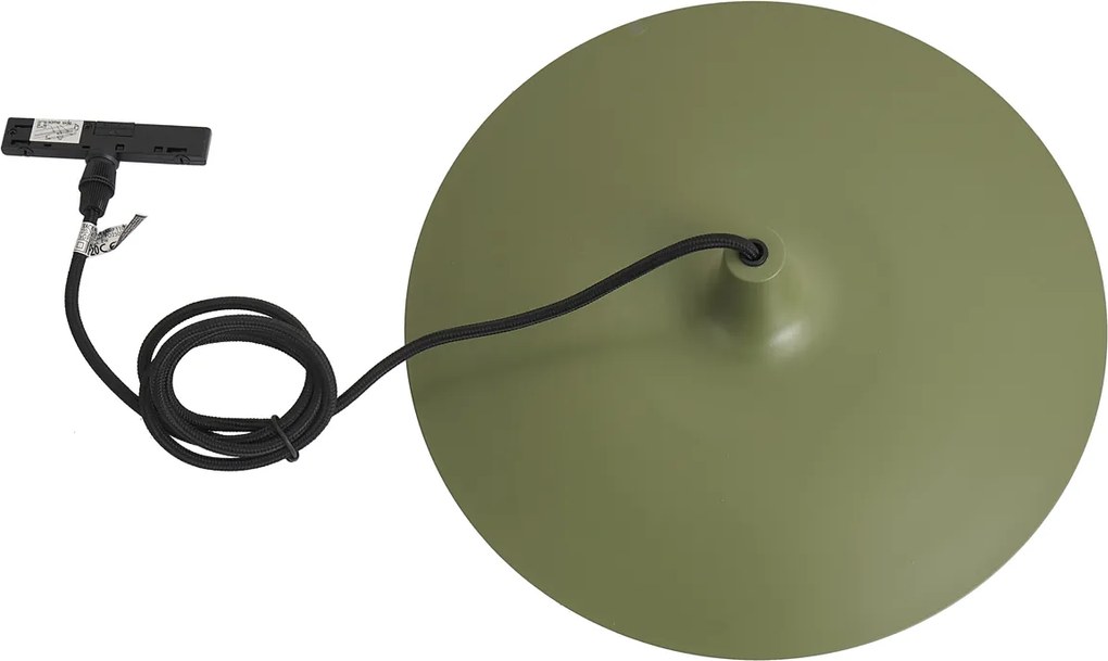 Retro függőlámpa zöld színben 1 fázisú sínrendszerhez - Slimline Panzi