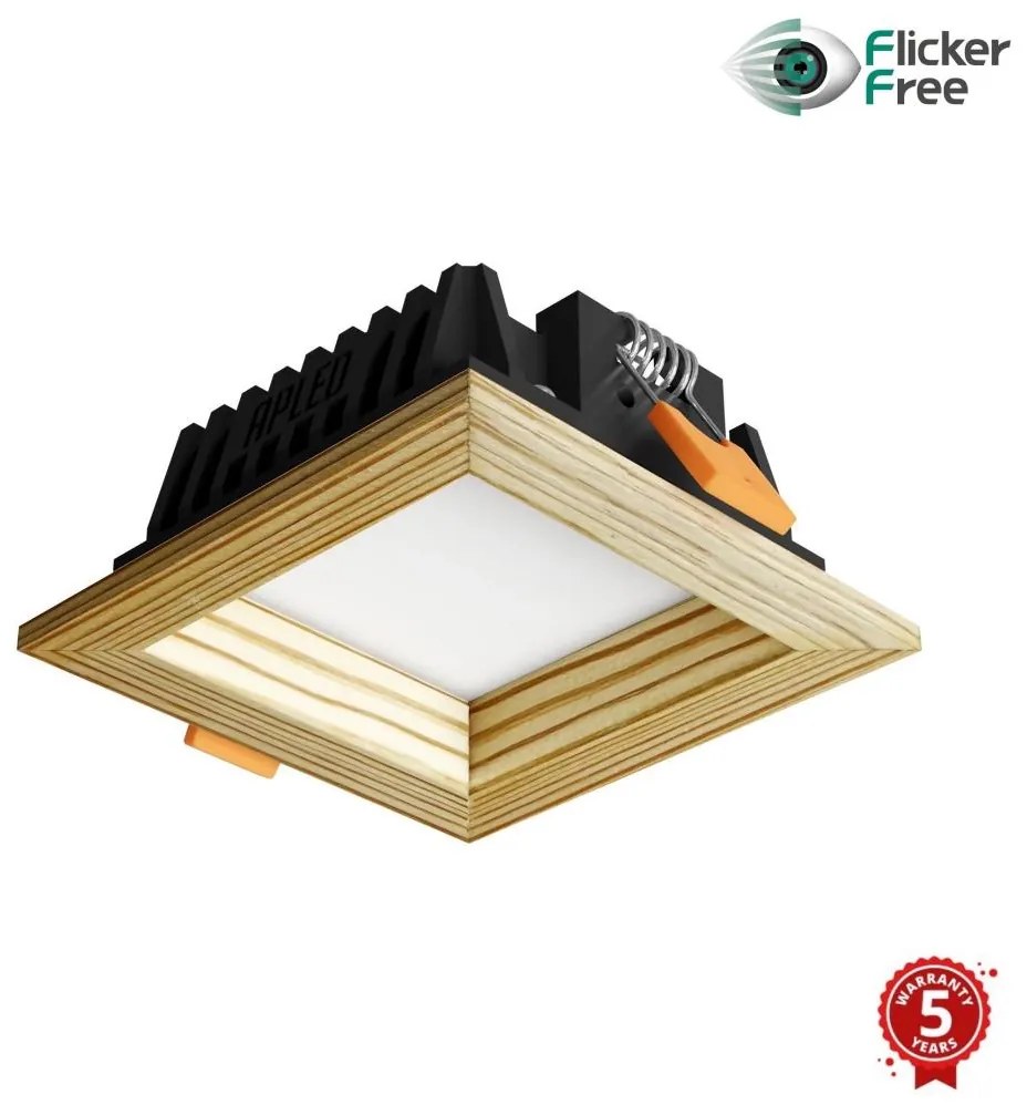APLED - LED Lámpa SQUARE WOODLINE LED/3W/230V 4000K 9x9 cm fenyő tömör fa