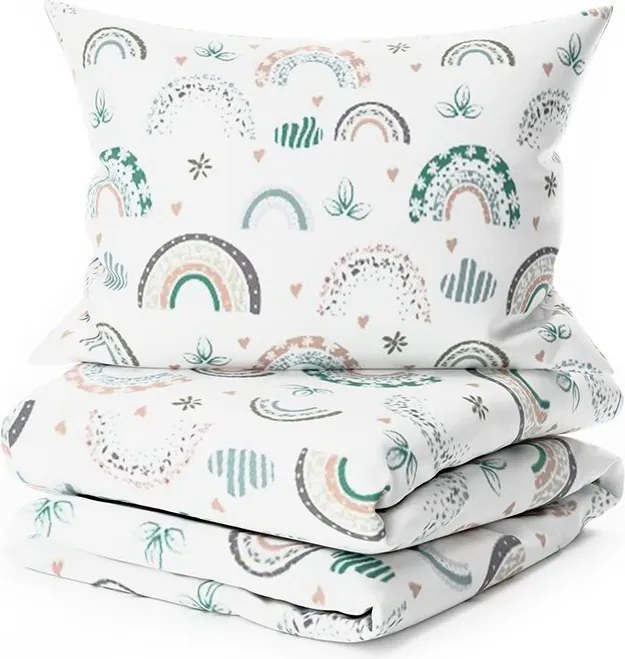 Krepp ágynemű szett kiságyba Renforcé RAINUBI fehér Ágyneműhuzat mérete: 45 x 65 cm | 90 x 140 cm