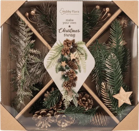 Kreatív készlet DIY CHRISTMAS koszorúk és dekorációk készítéséhez - különböző változatok