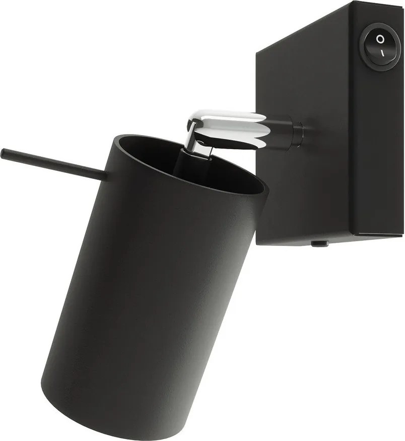 Fekete fém spotlámpa ø 6 cm Etna – Sollux