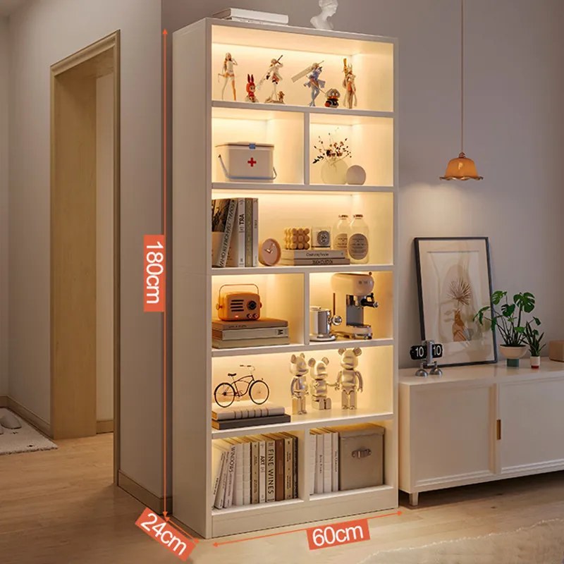 Könyvespolc 60x24x179cm fehér KC02