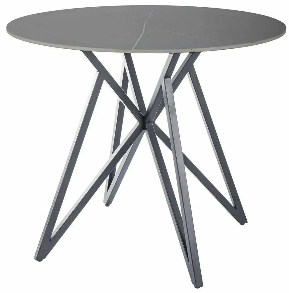 Cyrano étkezőasztal 90 cm, szürke / fekete