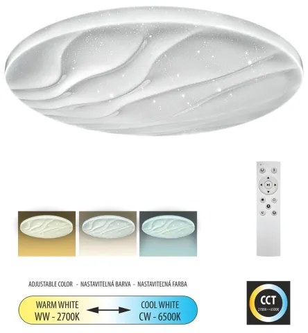 LED Dimmelhető mennyezeti lámpa LIKA LED/60W/230V 2700-6500K  + távirányító