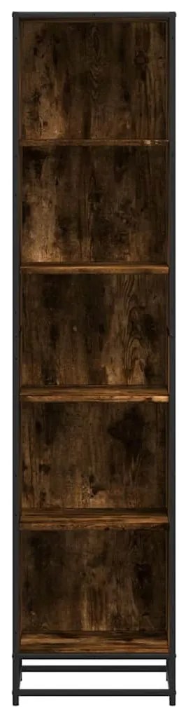 füstös tölgy színű szerelt fa könyvszekrény 40x35x170,5 cm