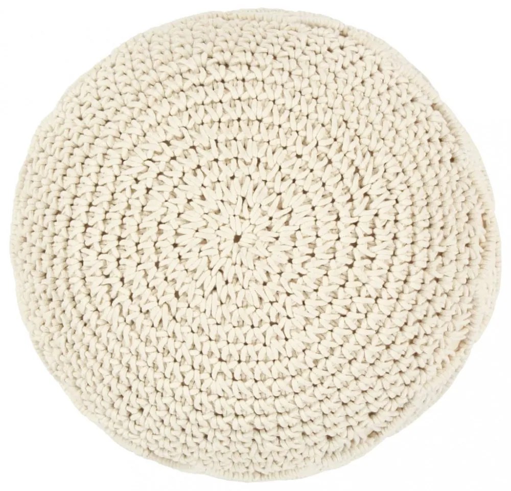 kézzel készült makramé pamut puff 45 x 30 cm