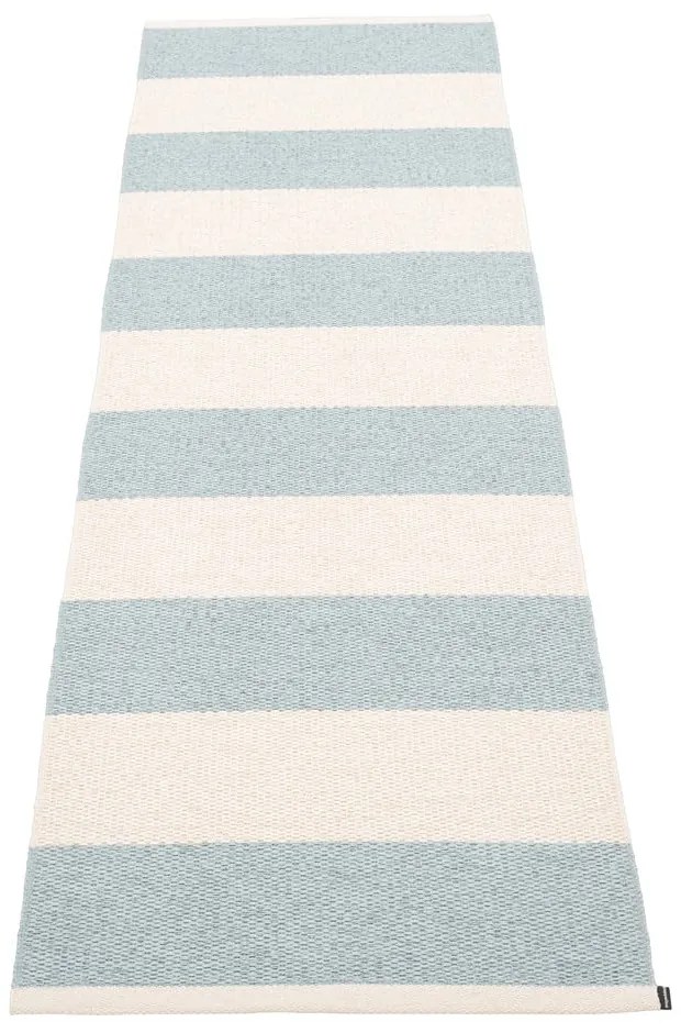 Világoskék-krémszínű kültéri-beltéri futószőnyeg 70x225 cm Bob Blue Fog – Pappelina