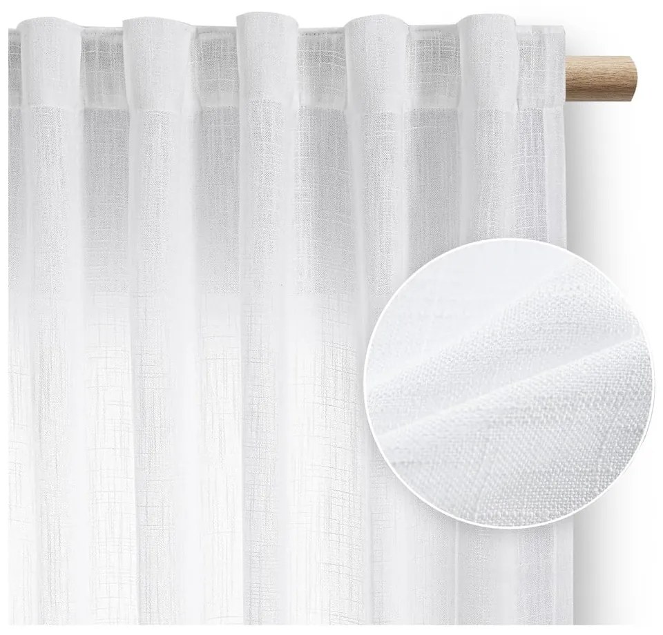 Fehér függöny 140x270 cm Valeta – Restilo