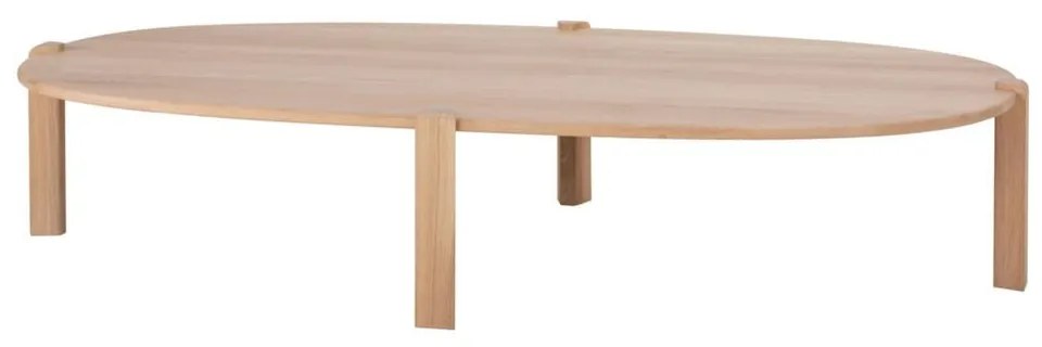 Natúr színű tölgyfa dohányzóasztal 100x180 cm Kulin – Gazzda