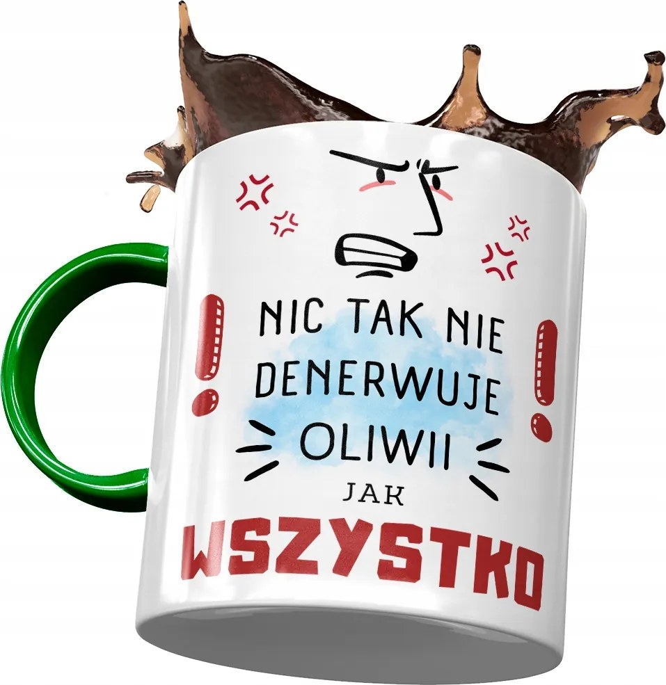 Zöld Bögre Olívia Barátnők Nyomtatott Fotóval