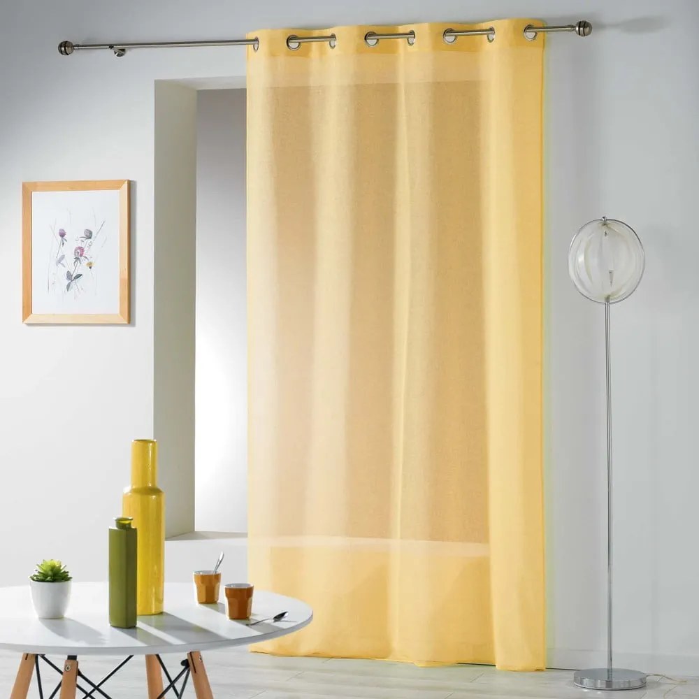 Sárga fényáteresztő függöny 140x240 cm Telma – douceur d'intérieur