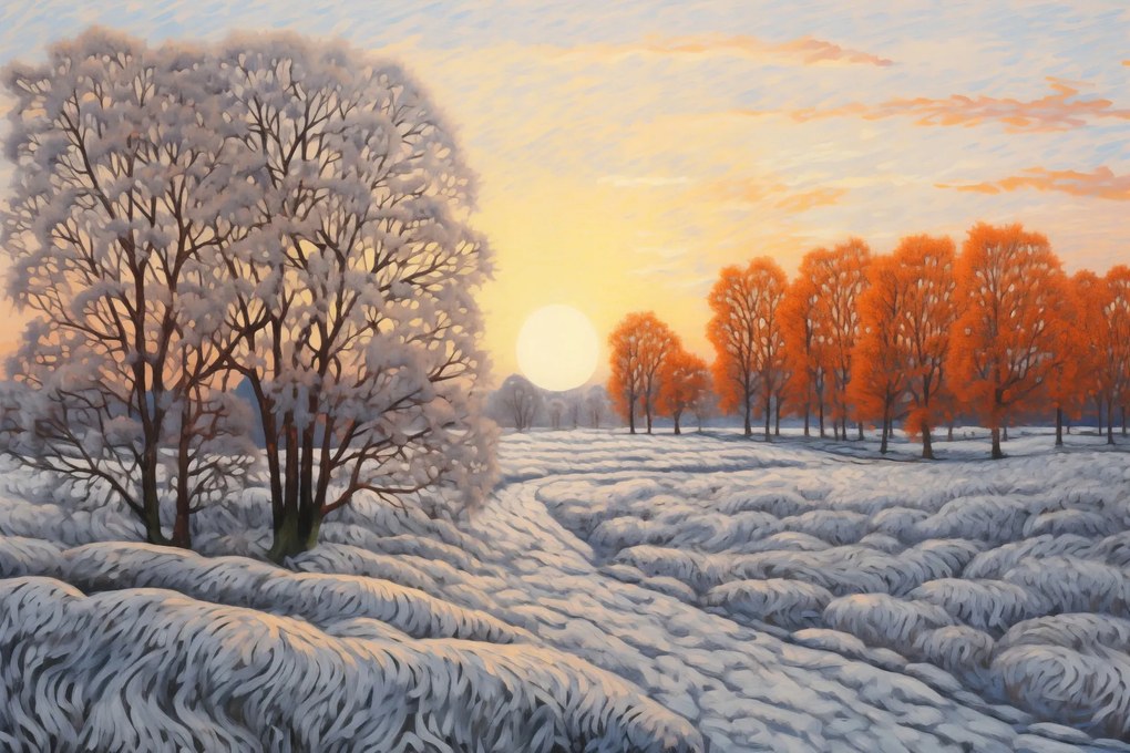 Poszter 91,5x61cm Tél a tűz árnyalataiban