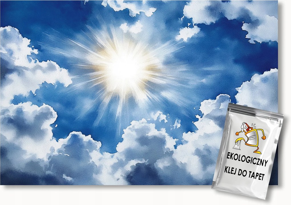 Fotótapéta Flizelina Ég Kék Felhők Nap 400x280 ragasztó