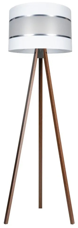 Állólámpa CORAL 1xE27/60W/230V barna/fehér/króm