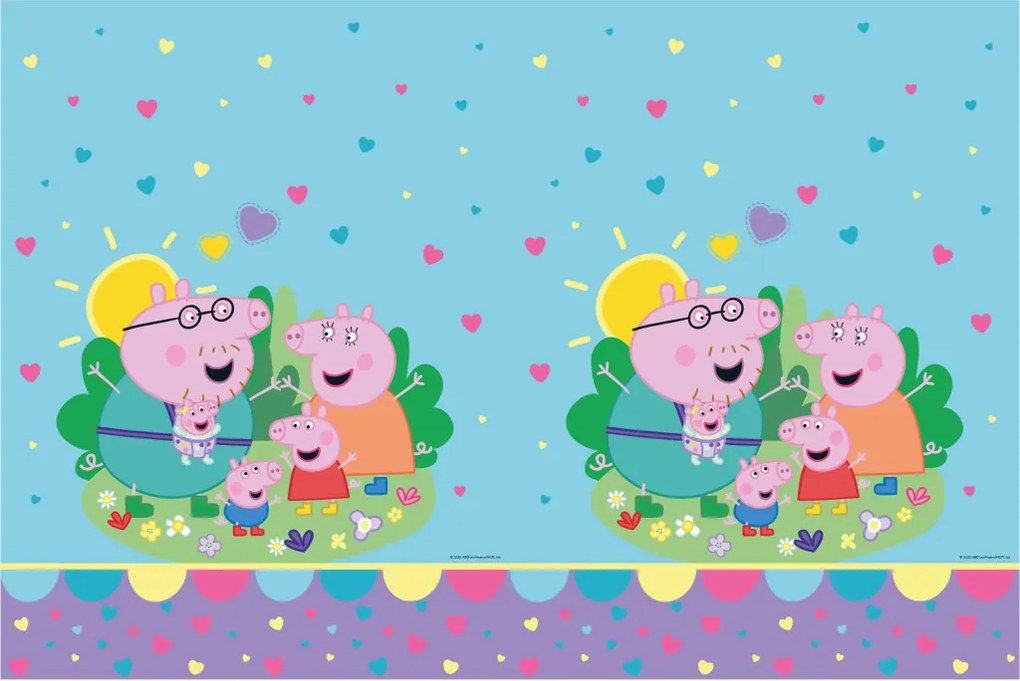 Peppa malac With Love műanyag asztalterítő 120x180 cm