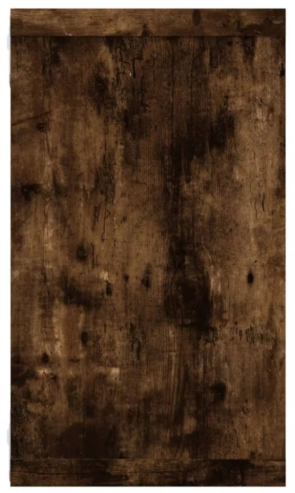 2 db füstös tölgy színű szerelt fa fali kockapolc 80x15x26,5 cm