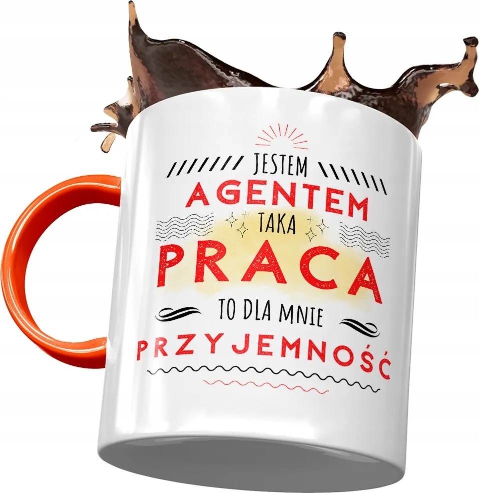 Narancssárga bögre az ügynöknek Én vagyok az ügynök, fényképes nyomtatással