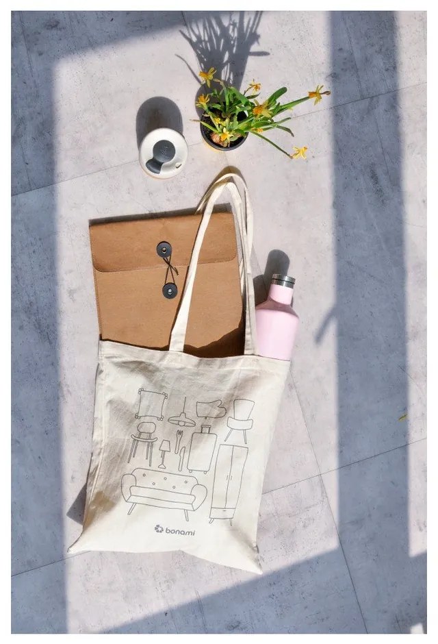 Krémszínű vászontáska - Bonami