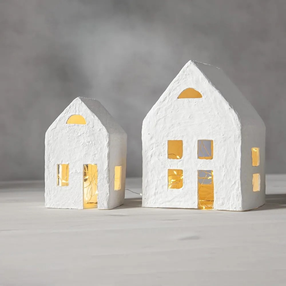 Fehér karácsonyi fénydekoráció szett 2 db-os Plain – Star Trading