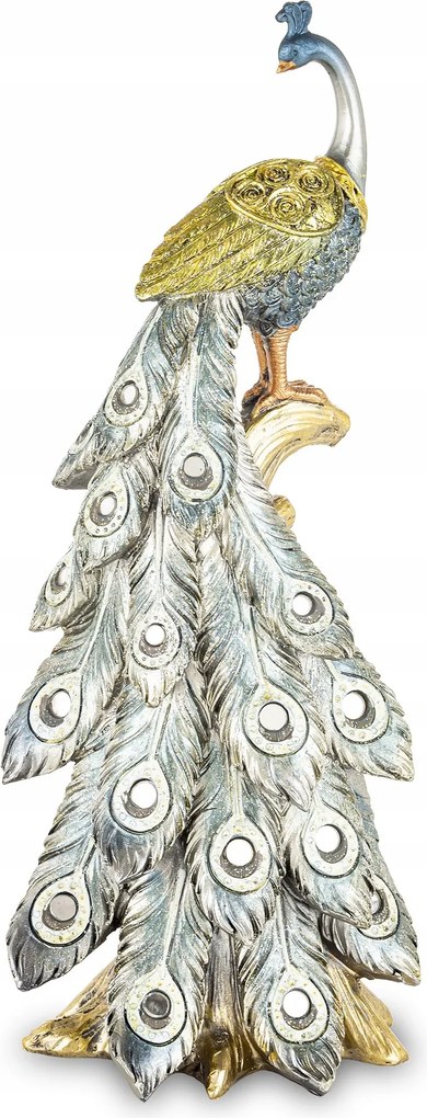 Páva figura színes ajándék dekoráció elegáns glamour stílusú dekoráció