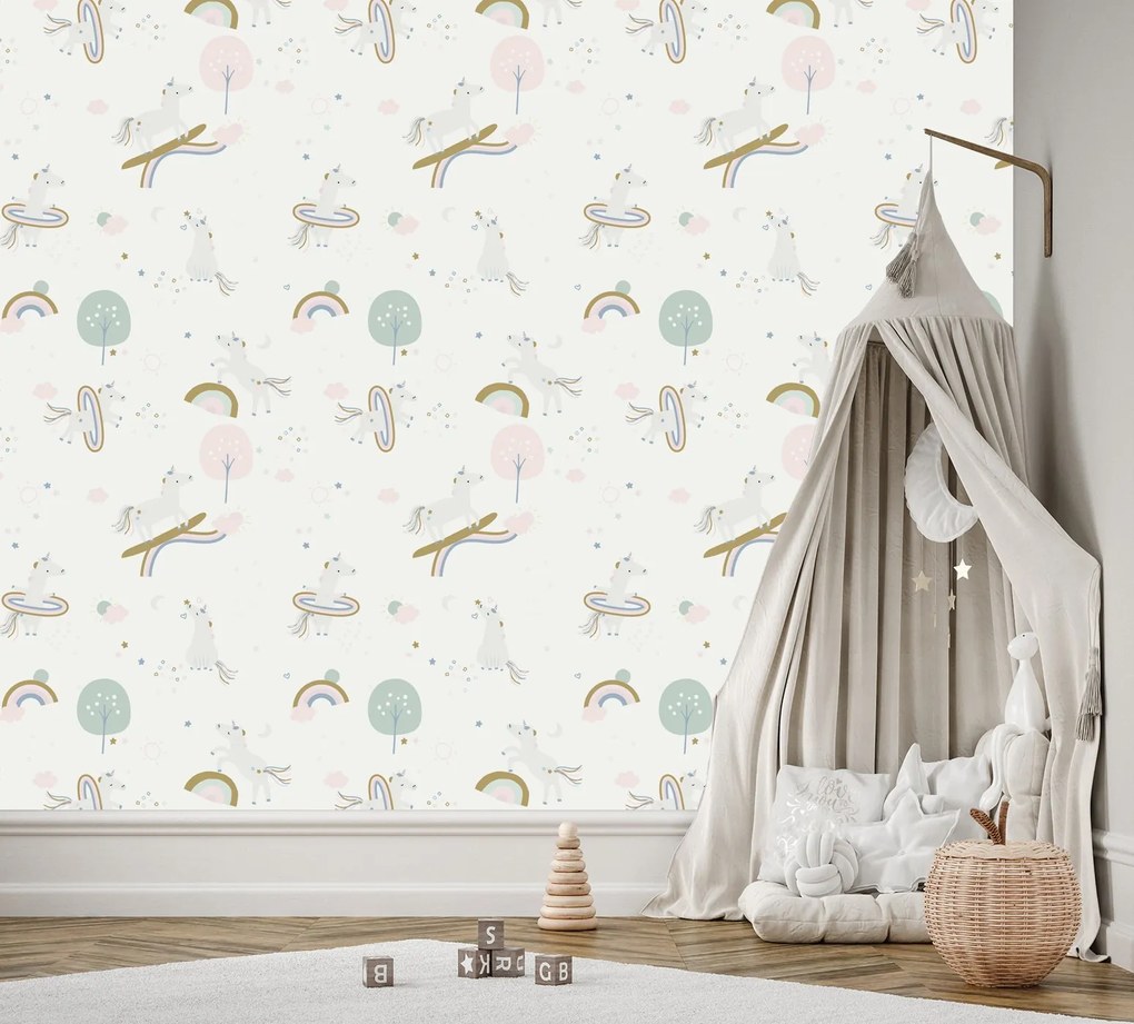 Gario Fotótapéta Unikornis gyerekeknek Anyag: Vlies, Méret: 350 x 245 cm