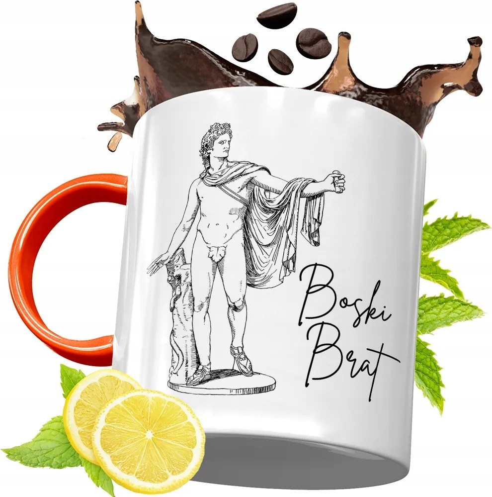 Narancssárga Bögre Testvérnek Ajándékba, fényképes nyomattal