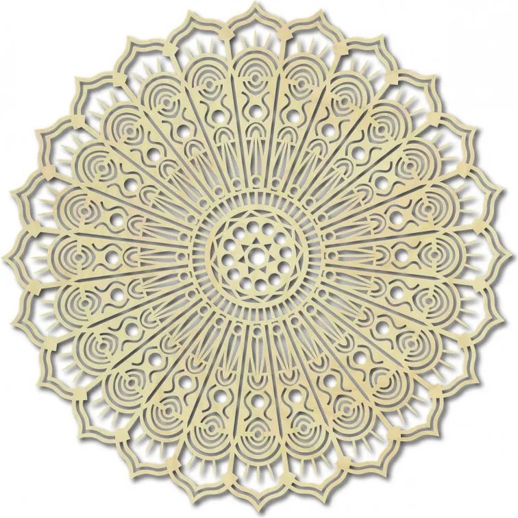 Fából készült falikép – Mandala, a béke virága | KLAROT