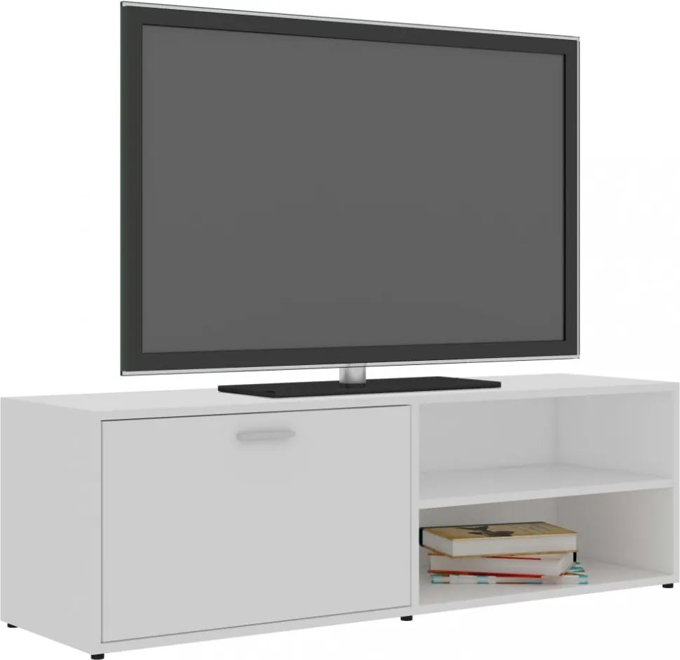 fehér szerelt fa TV-szekrény 120 x 34 x 37 cm
