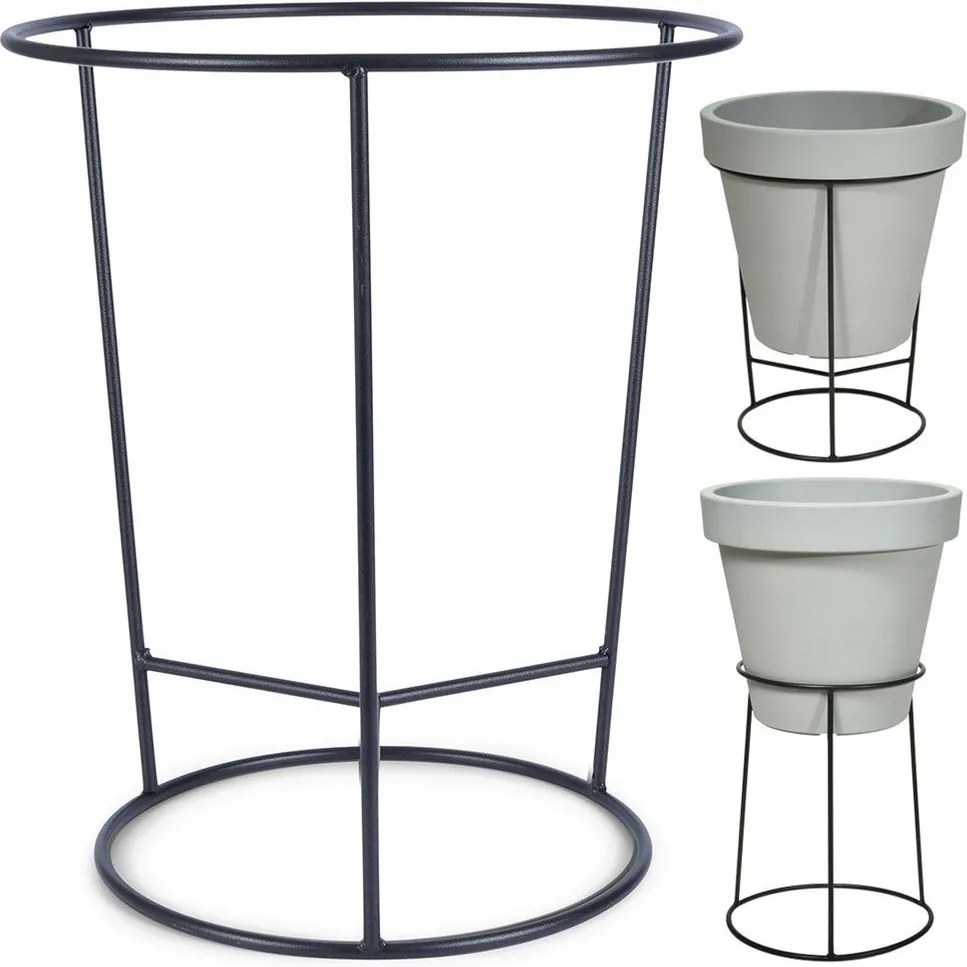 Virágtartó Állvány fém kétoldalas virágágyás kerti virágtartó 45x53 cm