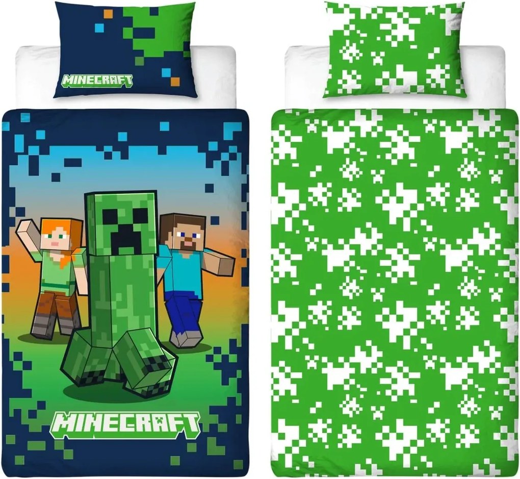 Gyerek ágynemű MINECRAFT HEROES színes Ágyneműhuzat mérete: 70 x 80 cm | 140 x 200 cm