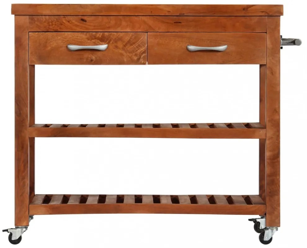 tömör akácfa zsúrkocsi 100 x 48 x 89 cm