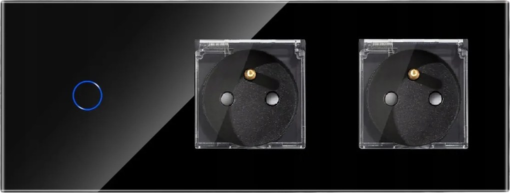 Üveg Érintőkapcsoló+két Hermetikus Aljzat