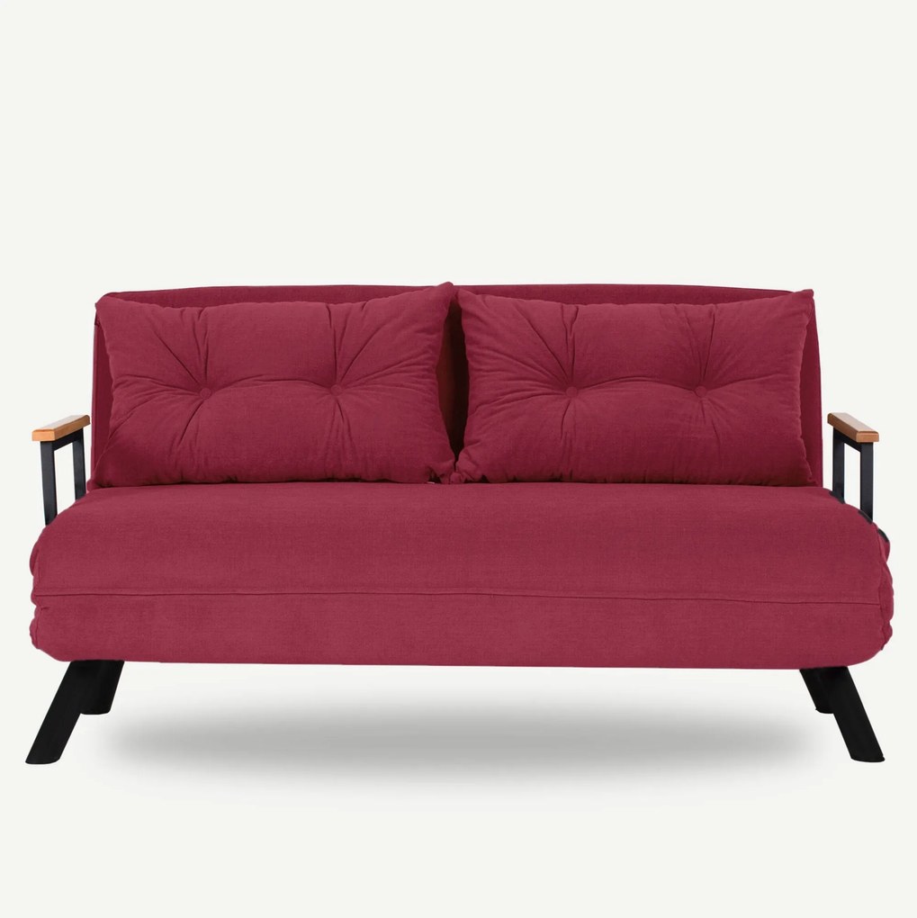 2 személyes kanapéágy Homoko 2-Seater - Sötétbordó