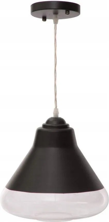 Függőlámpa, fekete, Ø 25 cm