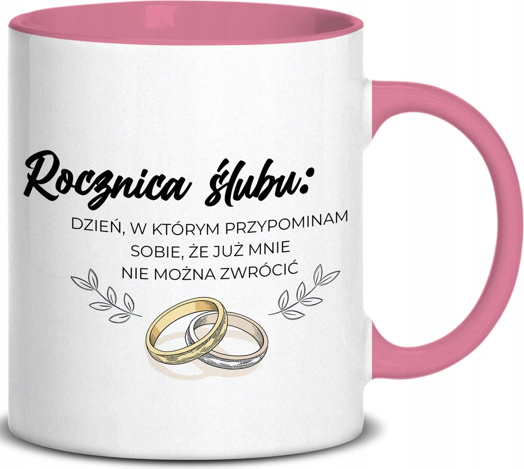 Bögre Rózsaszín Fül Már Nem Lehet Visszaküldeni Esküvő Évforduló Ajándék