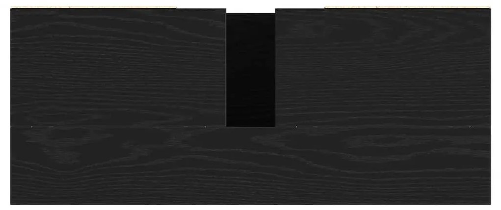 fekete tölgyfa mosdószekrény 80 x 33 x 60 cm