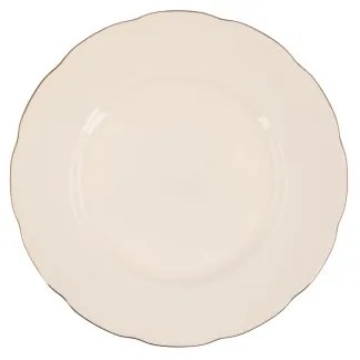 54 darabos étkészlet fehér/réz/csontporcelán