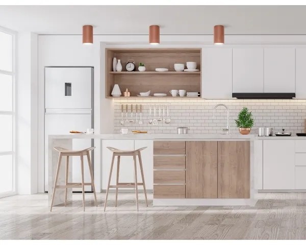 Spotlámpa CLEO 1xE27/24W/230V réz