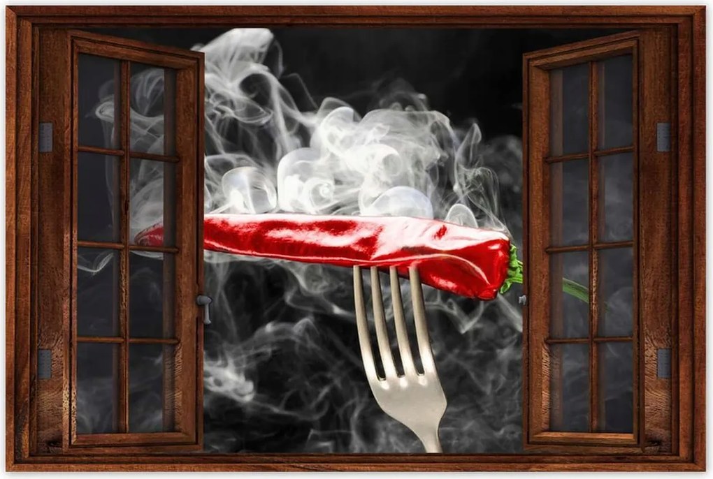 Poszterek 120x80 Piros paprika Füst