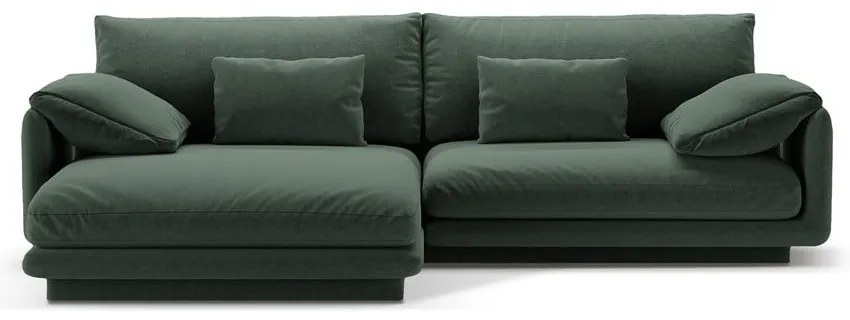 Sötétzöld sarokkanapé (bal oldali) Torino – Micadoni Home