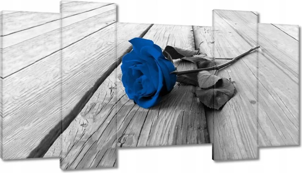 Vászonkép 120x65 Kék rózsa a hídon