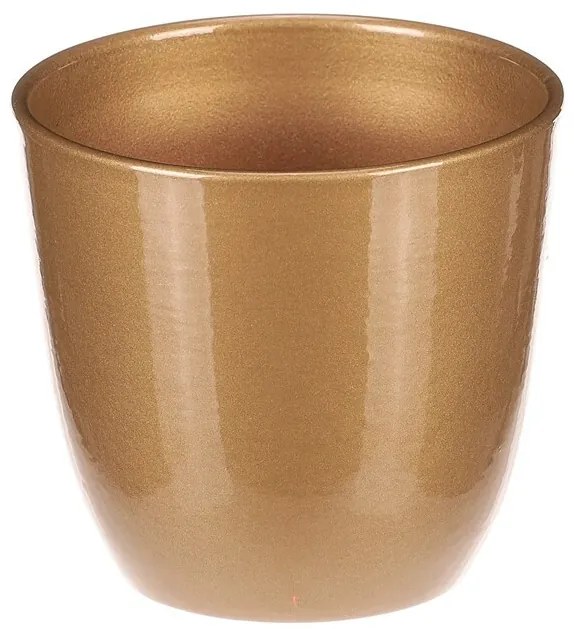 Kerámia virágtartó Terakota, átmérő 10 cm, arany